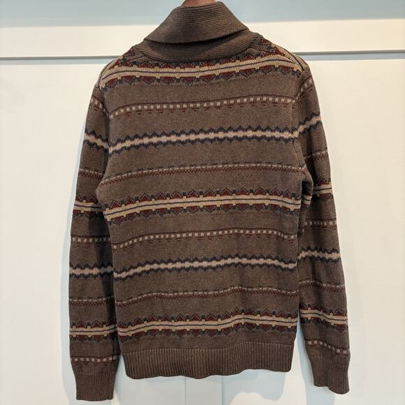 Navajo Cardigan Small Shawl Collar Aztec Southwest Ranch Tribal Nordic Striped - Picture 9 of 14